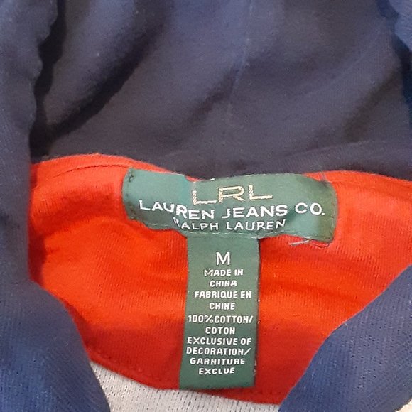 Lauren RALPH LAUREN fine terry nautical hoody size M - Picture 7 of 7